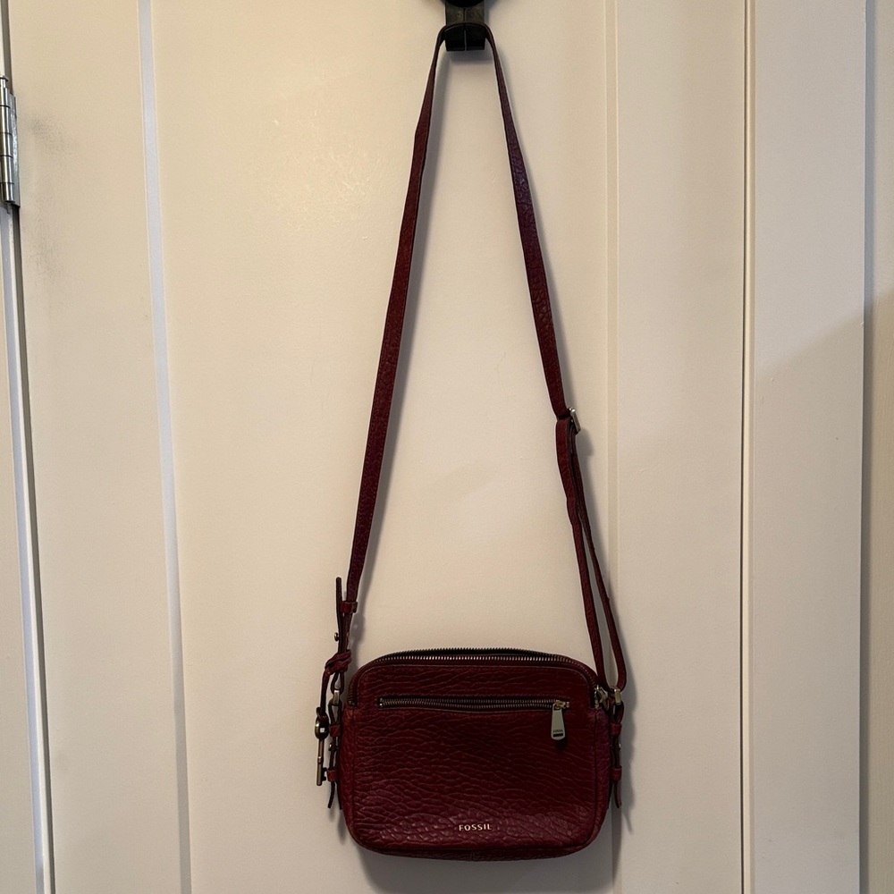 Fossil Women's Piper Toaster Maroon Crossbody Bag - Picture 11 of 11